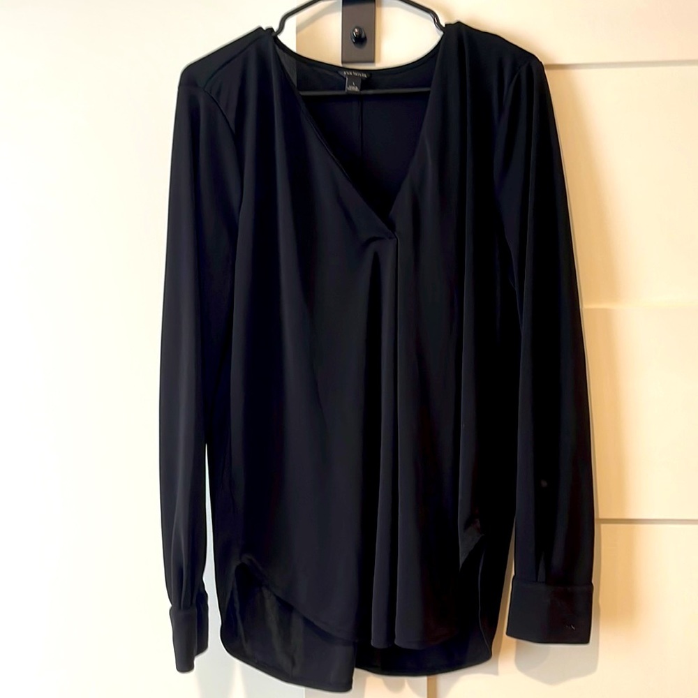 Large Black polyester blouse from Ann Taylor